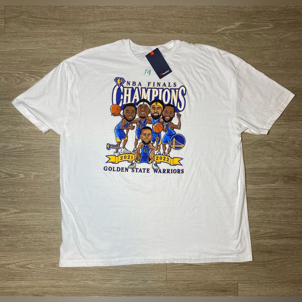 Men 3XL Fanatics NBA Finals 2022 Champions Golden State Warriors Camiseta Blanca